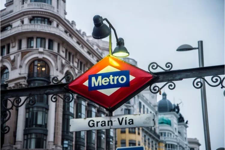 L'accès à la station de métro Gran Via