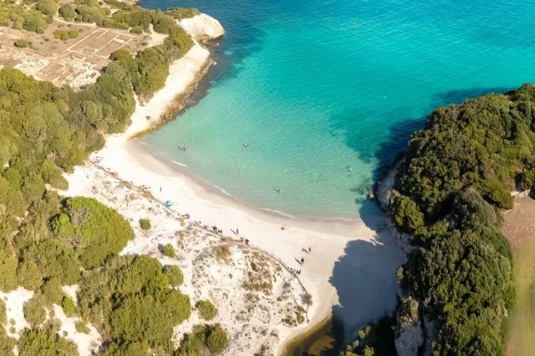 Plage du Petit Sperone vue du ciel