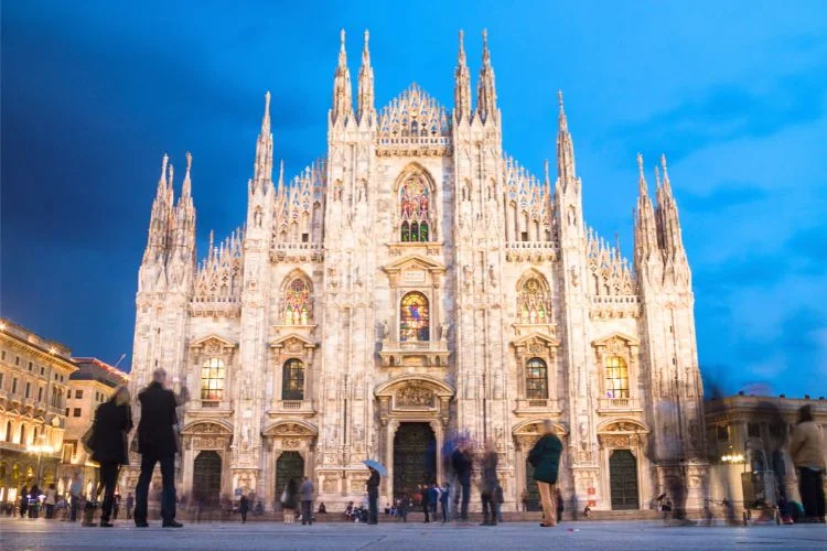 La grande cathédrale de Milan en Italie.