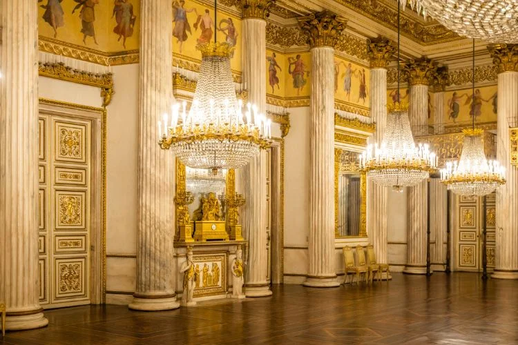 L'intérieur riche du Palais royal à Turin