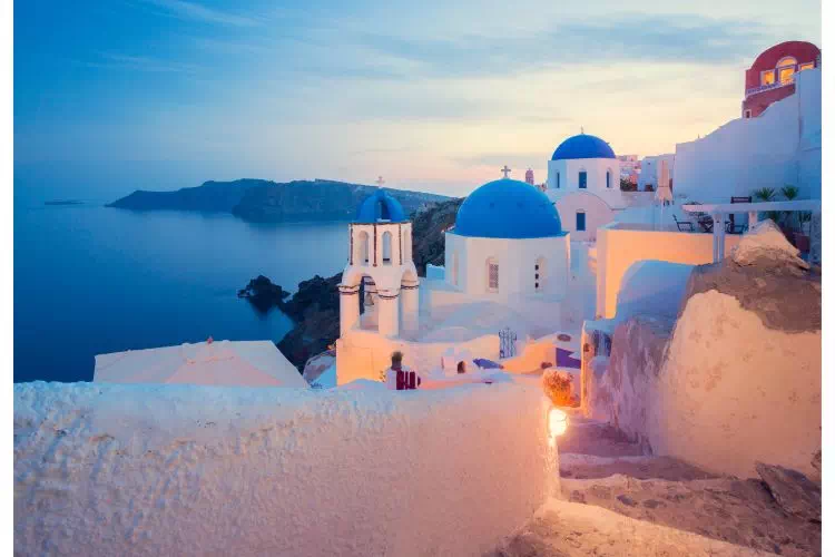 Archipel de Santorin en Grèce
