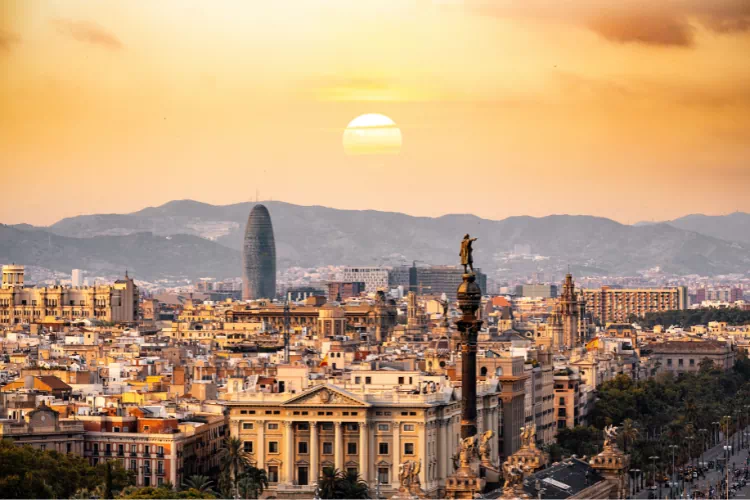 Belle vue sur la ville de Barcelone