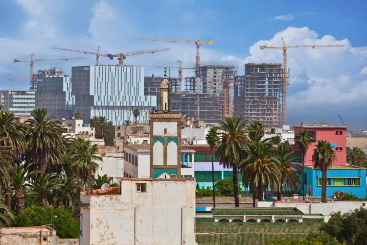 Vue sur quelques batiments de Casablanca
