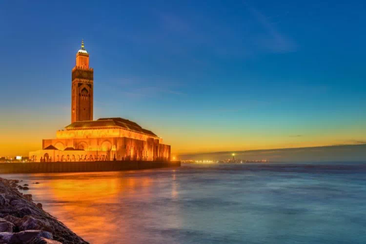 Vu sur la mosqué de Casablanca