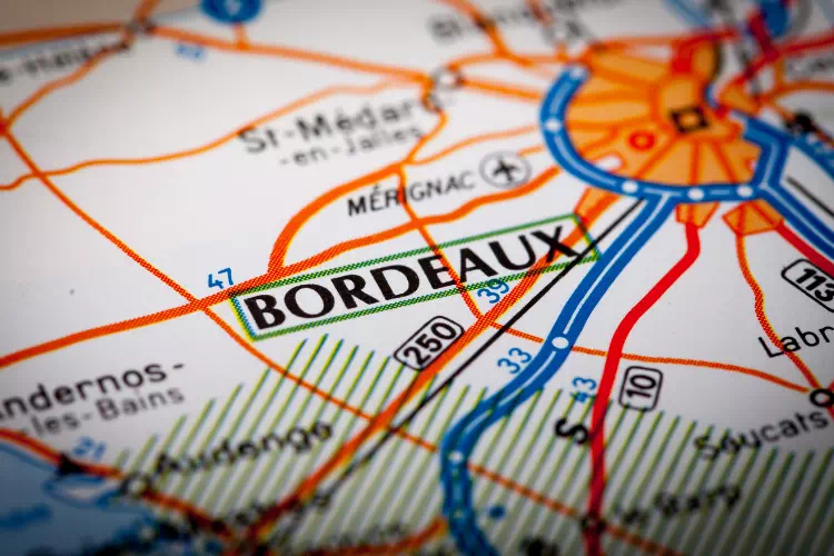 Carte de la ville de Bordeaux