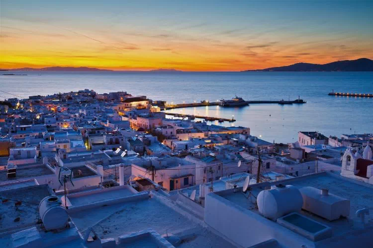 Vue sur Mykonos